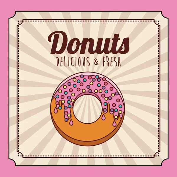 Delicious donuts design — Stock Vector