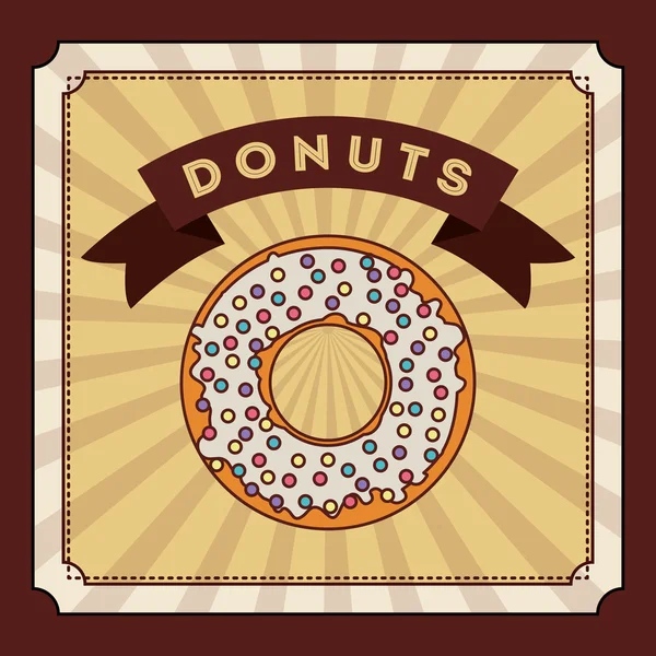 Delicious donuts design — Stock Vector