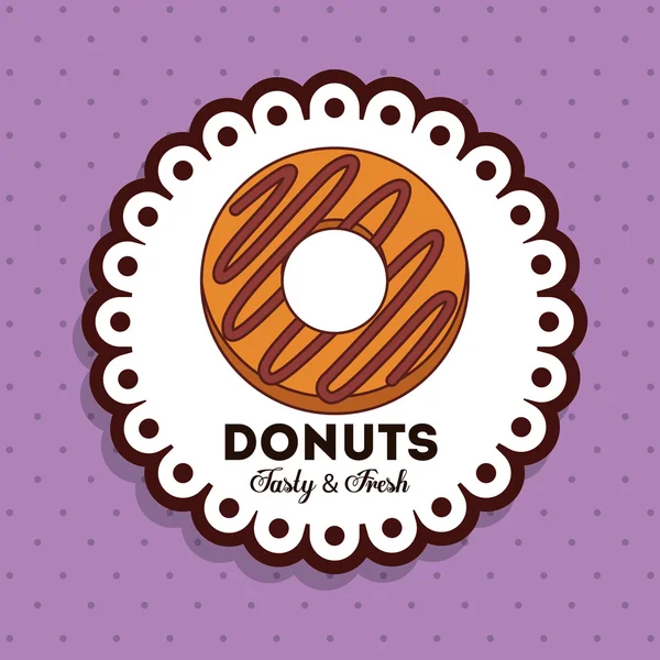 Delicious donuts design — Stock Vector