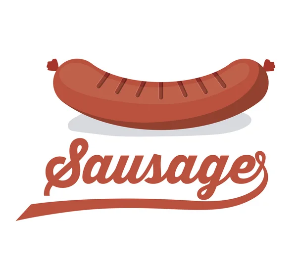 Delicious sausage design — Stock Vector