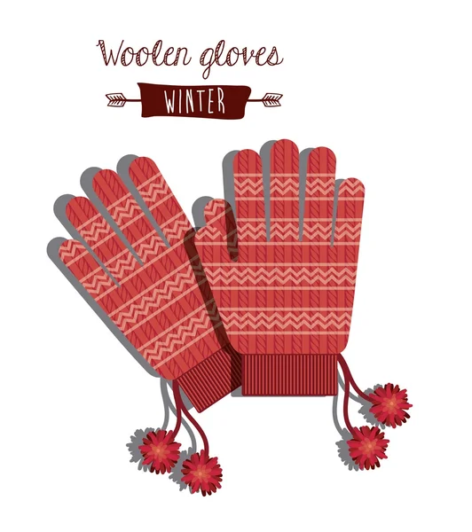 Diseño de ropa de invierno — Vector de stock
