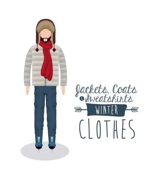 Дизайн зимней одежды — стоковый вектор