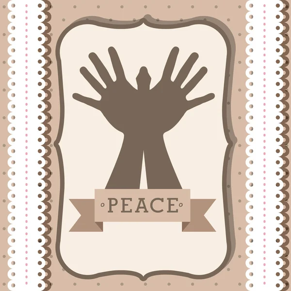 Message og peace design — Stock Vector