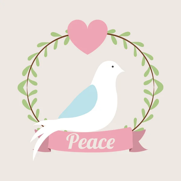 Message og peace design — Stock Vector