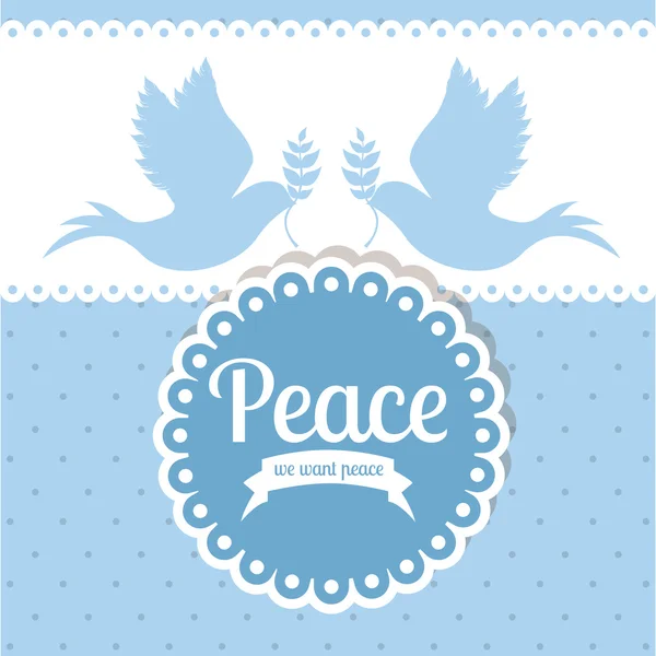 Mensagem og projeto de paz — Vetor de Stock