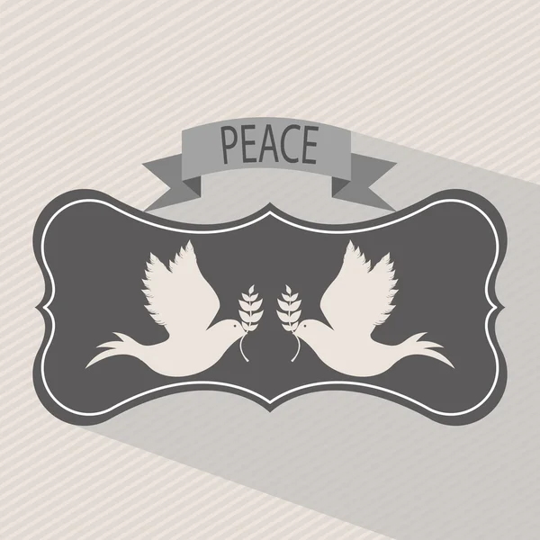 Ileti og barış tasarım — Stok Vektör