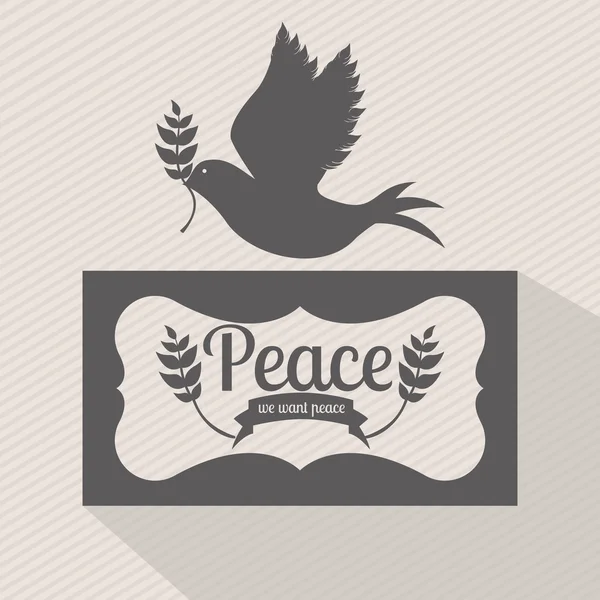 Mensaje og diseño de paz — Vector de stock