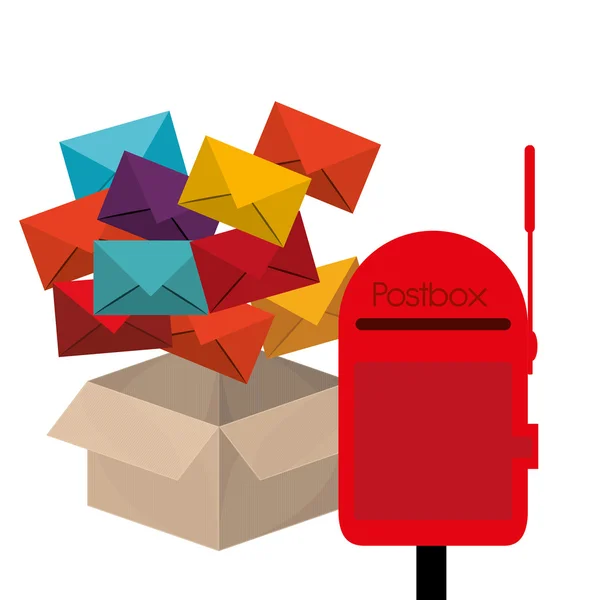 Diseño del servicio postal — Vector de stock