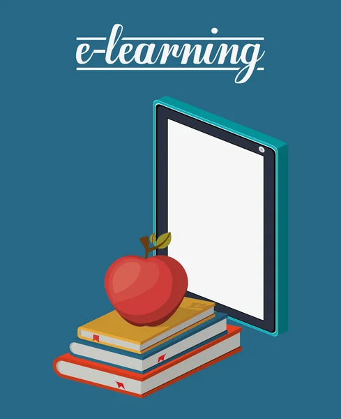 Progettazione concettuale dell'e-learning — Vettoriale Stock