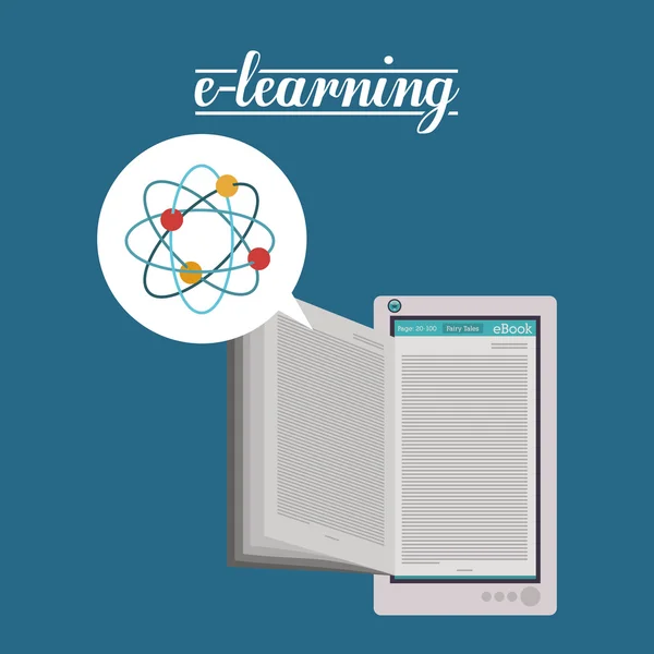 Diseño del concepto de aprendizaje electrónico — Archivo Imágenes Vectoriales