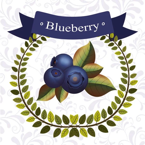 Lezzetli blueberry tasarım — Stok Vektör