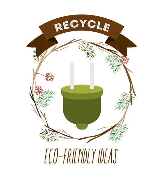 Przyjazny design Eco — Wektor stockowy