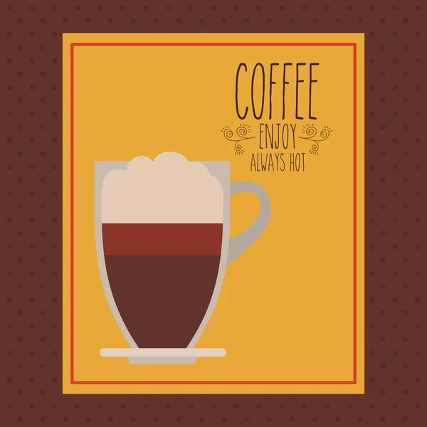 Delicioso diseño de café — Vector de stock