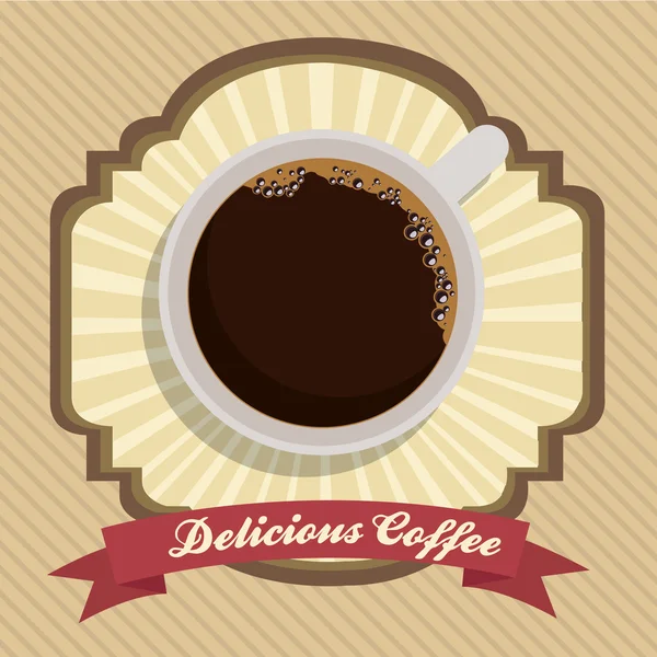 Delicious coffee design — Stock Vector