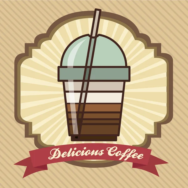 Delicious coffee design — Stock Vector