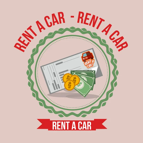 Rent a car design — Stock Vector