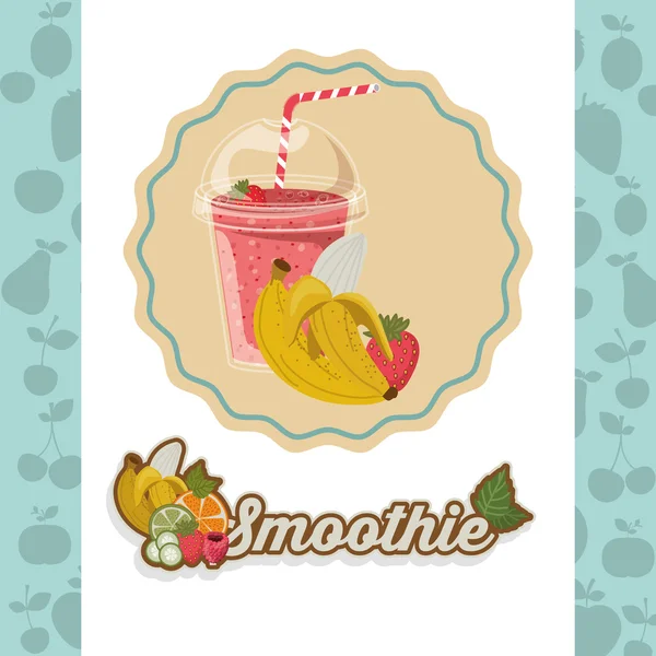 과일 음료수 디자인 — 스톡 벡터