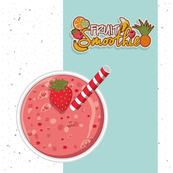 Diseño de batido de frutas — Vector de stock