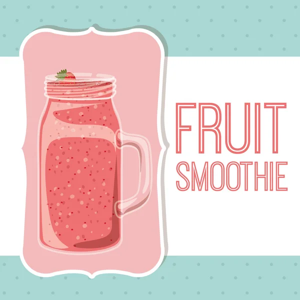 Obst-Smoothie-Design — Stockvektor