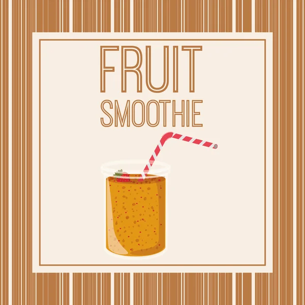 Design de smoothie de frutas — Vetor de Stock
