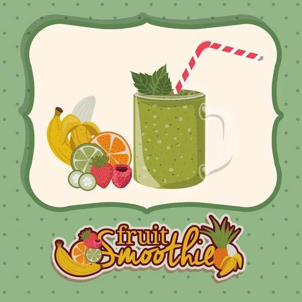 Frukt smoothie design — Stock vektor