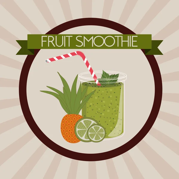 Design de smoothie de frutas —  Vetores de Stock