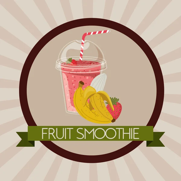 Diseño de batido de frutas — Vector de stock