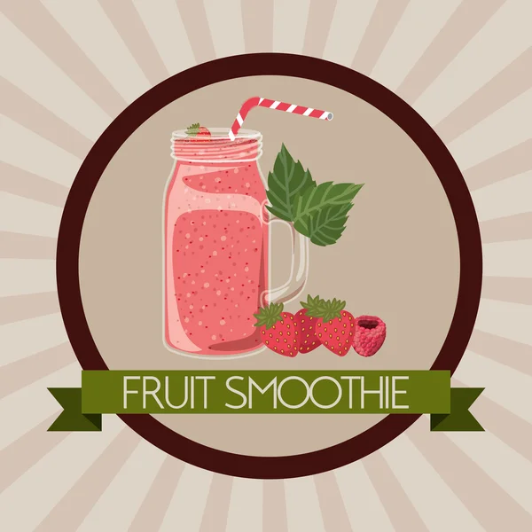 Diseño de batido de frutas — Vector de stock