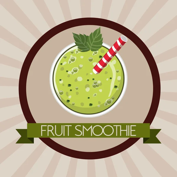 Design smoothie de fructe — Vector de stoc