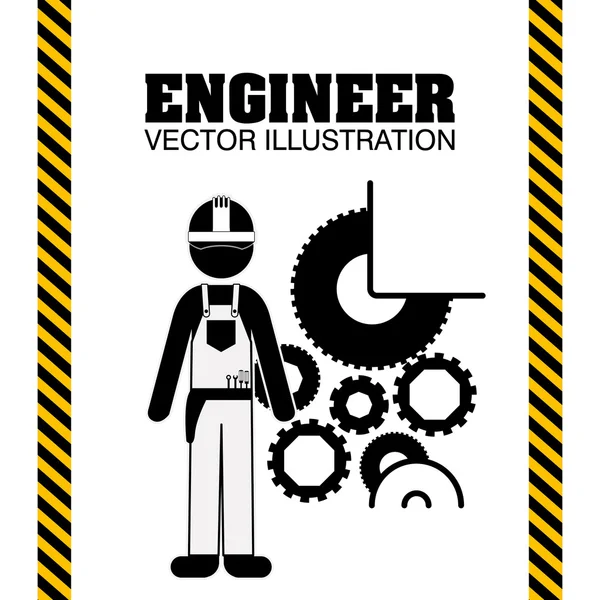Проектирование концепции инженера — стоковый вектор
