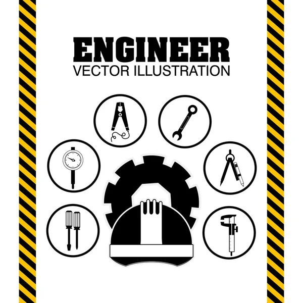 Engineer concept design — Stock Vector