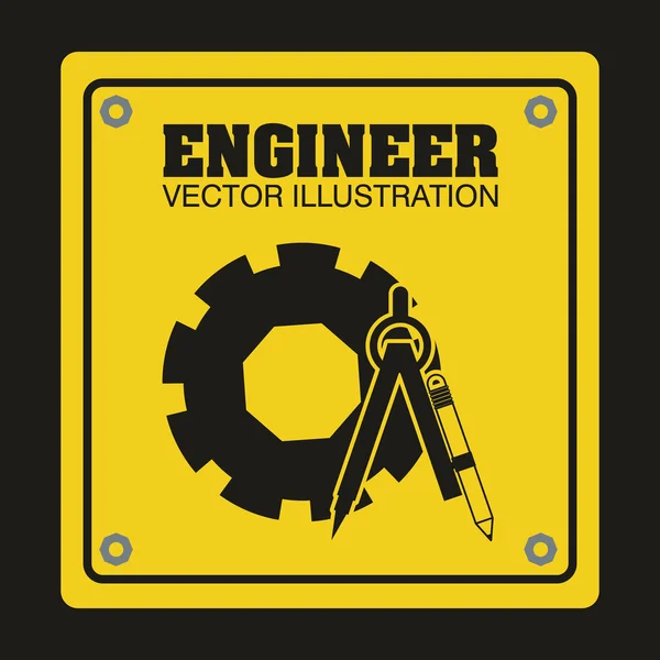 Conception de concept d'ingénieur — Image vectorielle