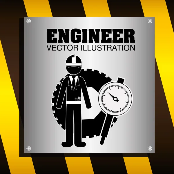 Engineer concept design — Stock Vector