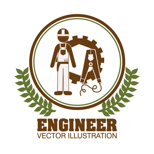 Diseño de concepto ingeniero — Archivo Imágenes Vectoriales