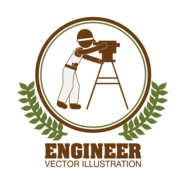 Inženýr koncepce designu — Stockový vektor