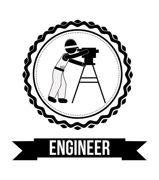 Engineer concept design — Stock Vector