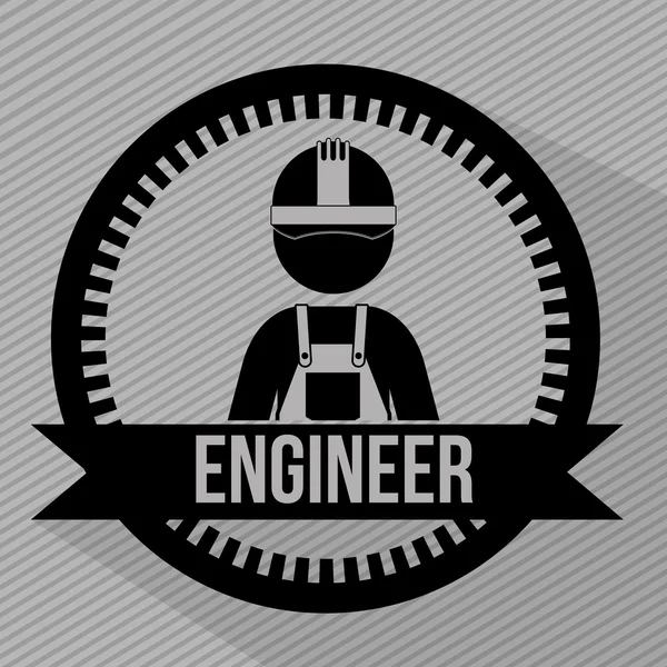 Diseño de concepto ingeniero — Vector de stock