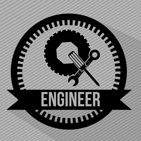 Diseño de concepto ingeniero — Vector de stock