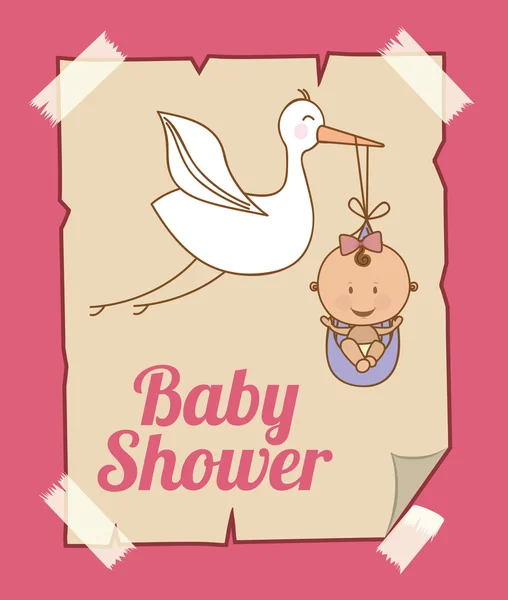 Baby shower design — Stock Vector