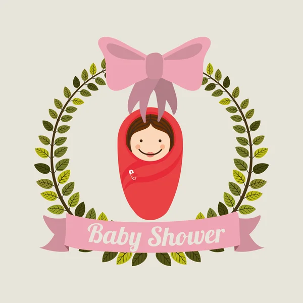 Conception de douche bébé — Image vectorielle