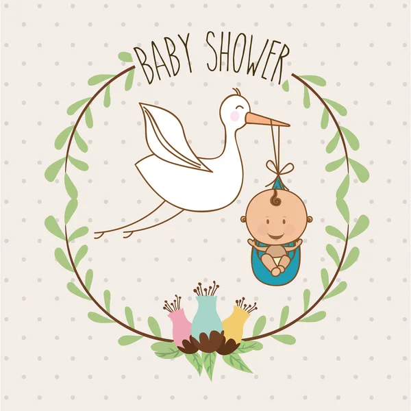 Baby shower design — Stock Vector