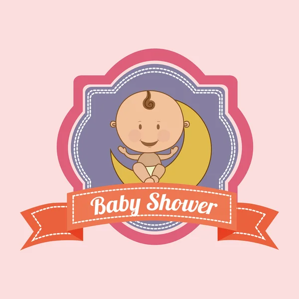 Diseño de ducha de bebé — Vector de stock