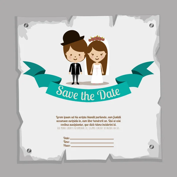 Wedding invitation design — Stock Vector