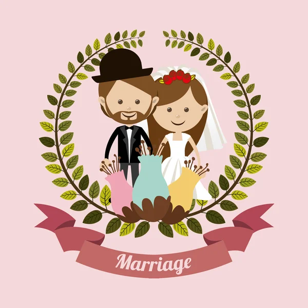 Σχεδιασμός πρόσκλησης γάμου — Διανυσματικό Αρχείο