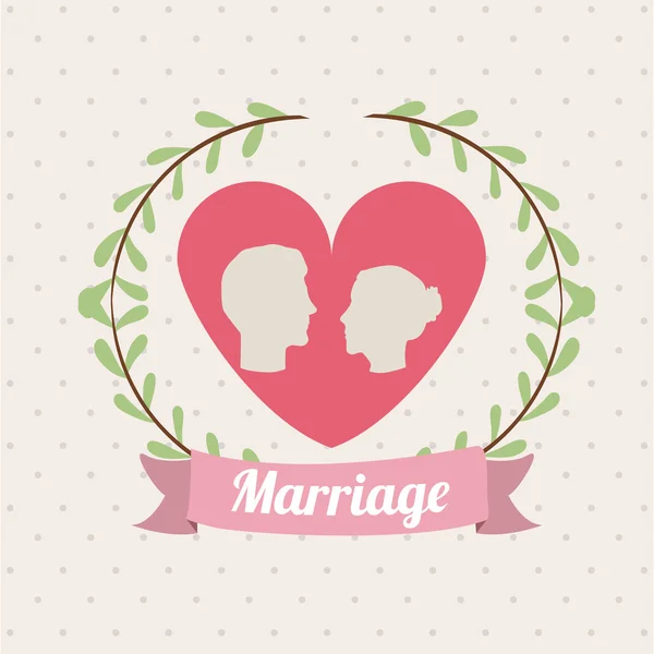 Conception d'invitation de mariage — Image vectorielle