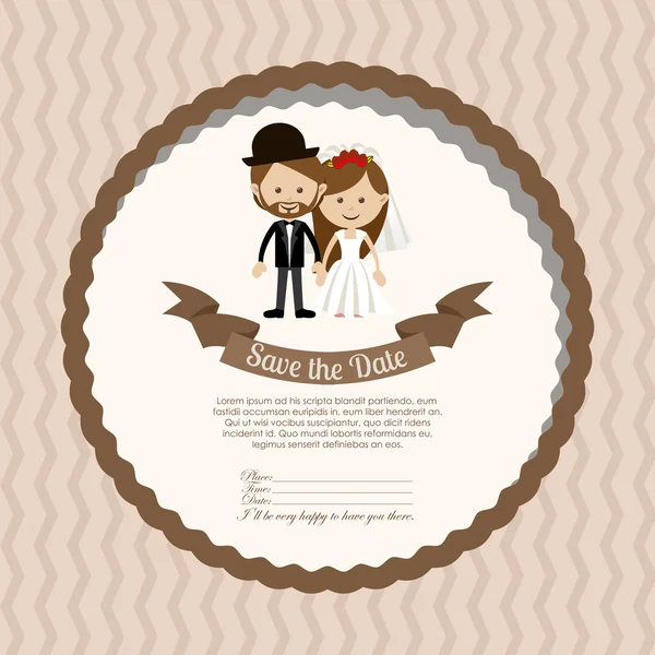 Wedding uitnodiging ontwerp — Stockvector