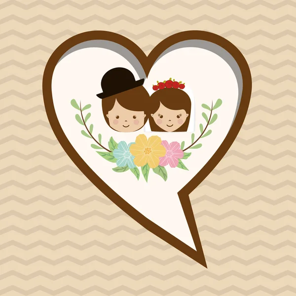 Diseño de invitación de boda — Vector de stock