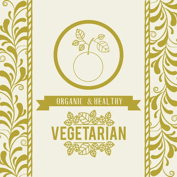 Diseño de menú de comida vegetariana — Vector de stock