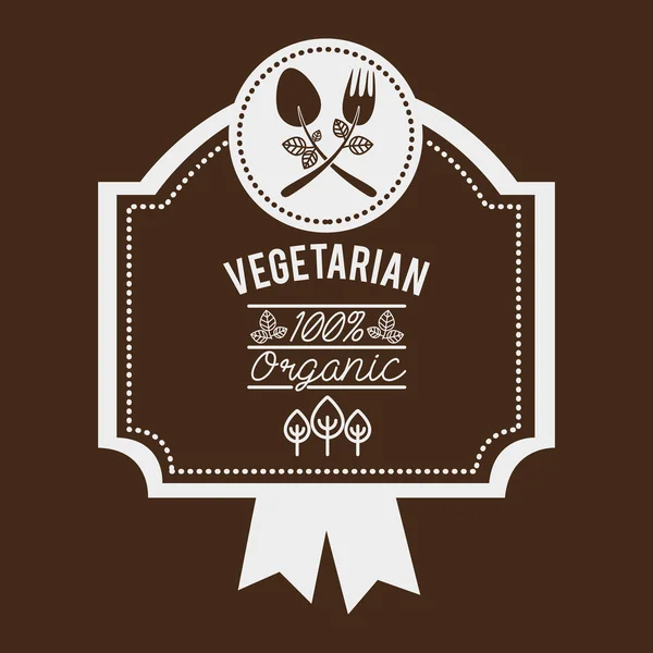 Design de menu de comida vegetariana — Vetor de Stock