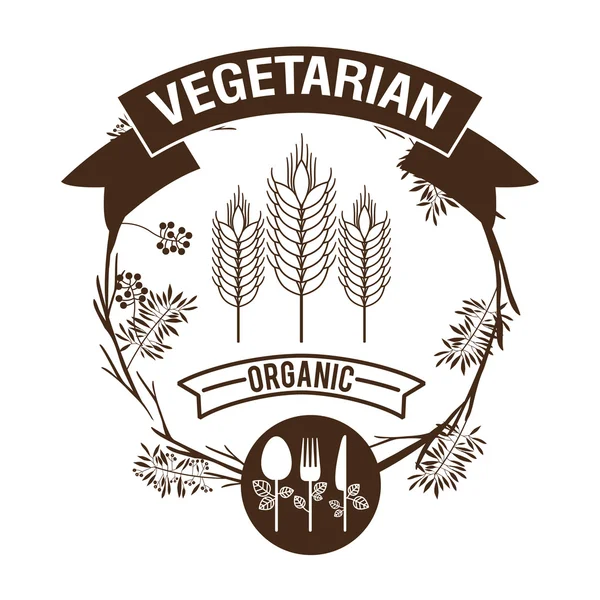 Vegetarian food menu design — Stock Vector